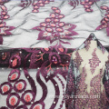 Light Purple Indian Embrodiery Lace Fabric for Dress